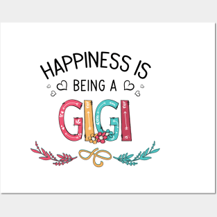 Happiness Is Being A Gigi Wildflowers Valentines Mothers Day Posters and Art